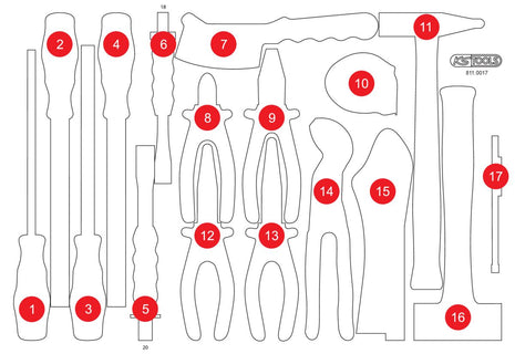 KS TOOLS Insert en mousse vide pour 811.0017 ( 811.0017-97 )