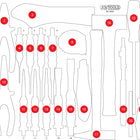 KS TOOLS Insert en mousse vide pour 811.0033 ( 811.0033-97 )