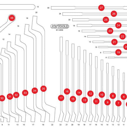 KS TOOLS Inserto de gomaespuma vacío para 811.0038 ( 811.0038-97 )