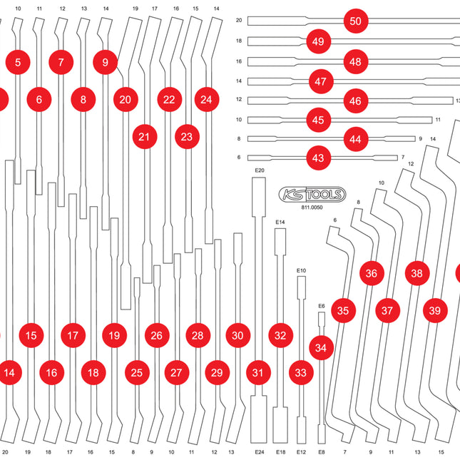 KS TOOLS Inserto de gomaespuma vacío para 811.0050 ( 811.0050-97 )