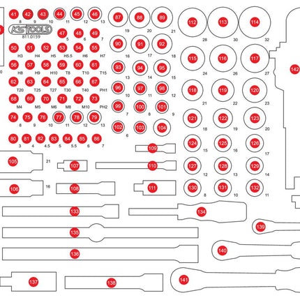 KS TOOLS Insert en mousse vide pour 811.0159 ( 811.0159-97 )