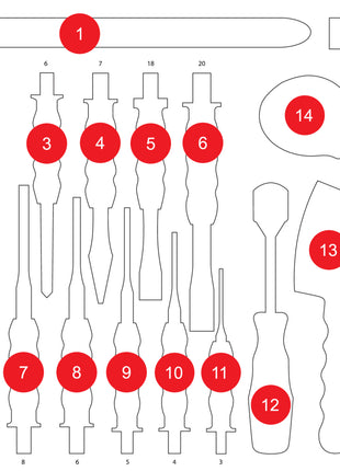 KS TOOLS Leere Schaumstoffeinlage zu 811.1017 ( 811.1017-97 )