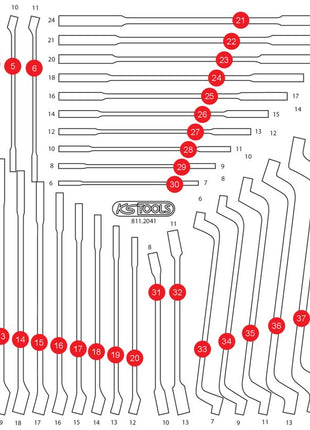 KS TOOLS Inserto de espuma vacío para 811.2041 (811.2041-97)