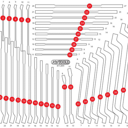 KS TOOLS Inserto de gomaespuma vacío para 811.2041 ( 811.2041-97 )