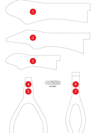 KS TOOLS Leere Schaumstoffeinlage zu 812.0007 ( 812.0007-97 ) - Toolbrothers
