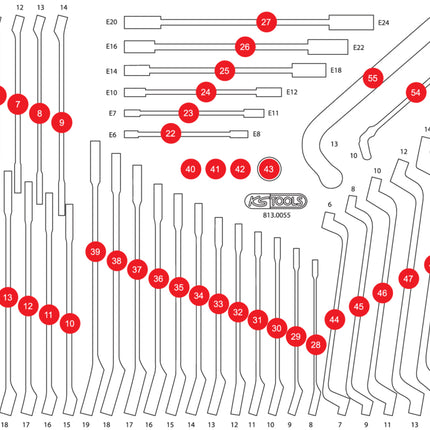 KS TOOLS Inserto de gomaespuma vacío para 813.0055 ( 813.0055-97 )