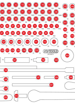 KS TOOLS Leere Schaumstoffeinlage zu 813.0213 ( 813.0213-97 )
