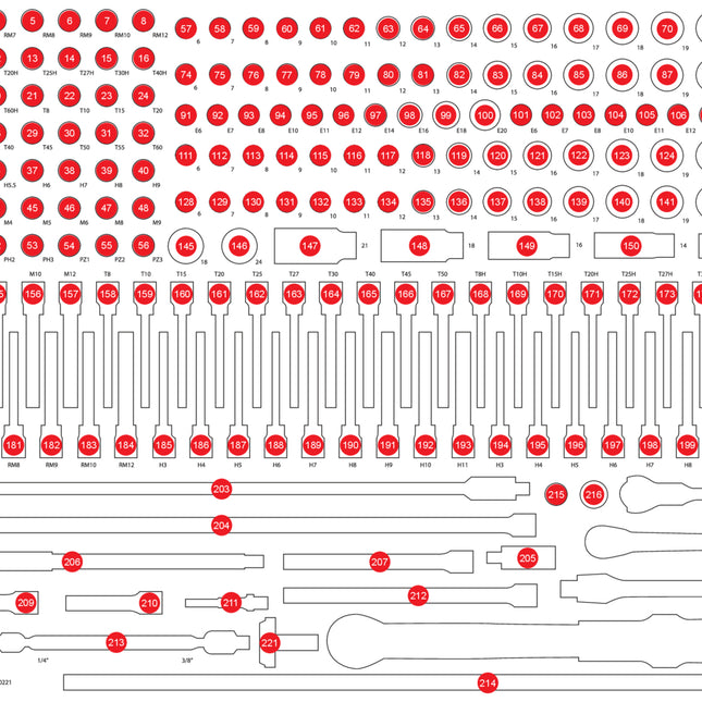 KS TOOLS Inserto in schiuma vuoto per 821.0221 ( 821.0221-97 )