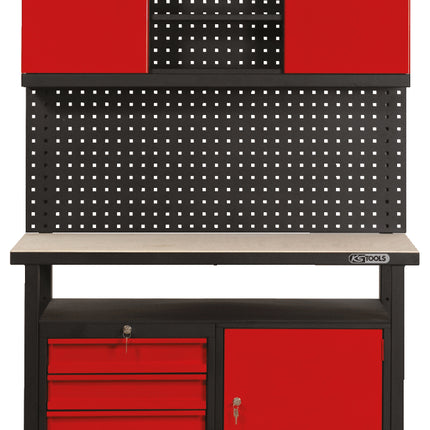 KS TOOLS Werkbank mit 3 Schubladen und 1 Tür, H840xB1200xT600mm ( 865.0003 ) - Toolbrothers