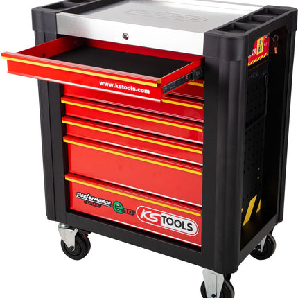 KS TOOLS PERFORMANCEplus e10 Carro de taller NEGRO/ROJO con 7 cajones ( 873.0007 )