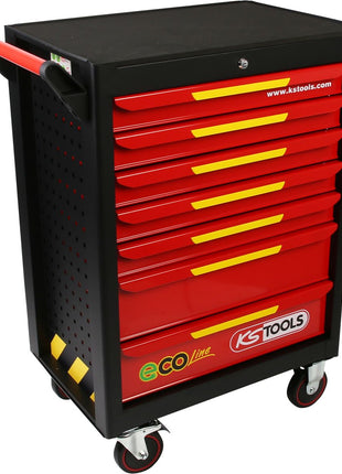 Carro de taller KS TOOLS ECOline NEGRO/ROJO/AMARILLO con 7 cajones (897.1007)