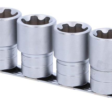 KS TOOLS 1/2" Torx-E-Plus Stecknuss-Satz, 6-tlg, EPL22-EPL32 ( 911.3135 ) - Toolbrothers