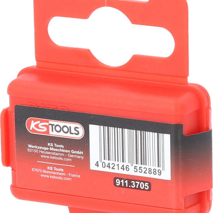 KS TOOLS 1/4" Bit Innensechskant, 25mm, Kugelkopf, 4mm, 5er Pack ( 911.3705 ) - Toolbrothers