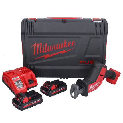 Milwaukee M18 FHZ-302X Akku Säbelsäge 18 V 22 mm Brushless + 2x Akku 3,0 Ah + Ladegerät + HD Box - Toolbrothers