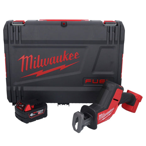 Sierra sable a batería Milwaukee M18 FHZ-401X 18 V 22 mm sin escobillas + 1x batería 4,0 Ah + caja HD - sin cargador