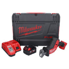 Sierra sable a batería Milwaukee M18 FHZ-401X 18 V 22 mm sin escobillas + 1x batería 4,0 Ah + cargador + caja HD