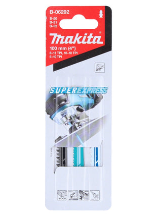 Makita DJV 184 Z Akku Pendelhub Stichsäge 18 V Brushless + 3 tlg. Stichsägeblatt Set - ohne Akku, ohne Ladegerät - Toolbrothers