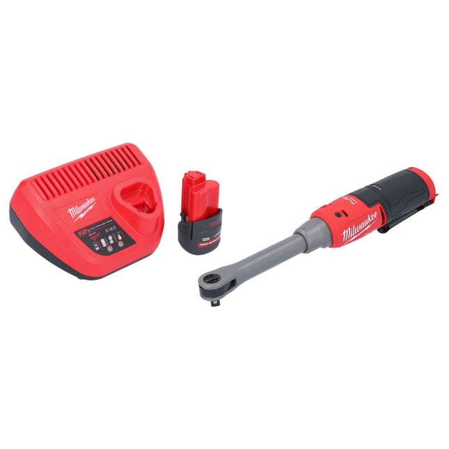 Milwaukee M12 FHIR38LR-251 carraca a batería de alta velocidad larga 12 V 47 Nm 3/8" + 1x batería 2,5 Ah + cargador