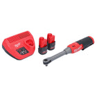 Milwaukee M12 FHIR38LR-252 carraca a batería de alta velocidad larga 12 V 47 Nm 3/8