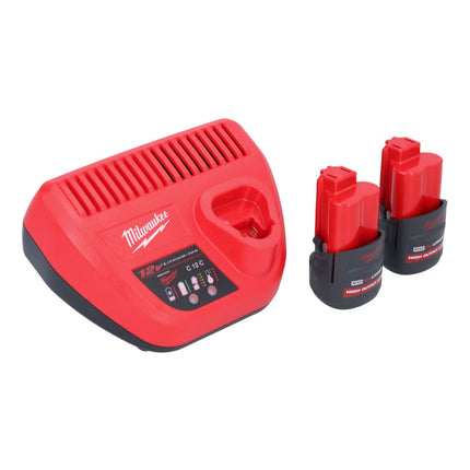 Milwaukee M12 FHIR38LR-252 carraca a batería de alta velocidad larga 12 V 47 Nm 3/8" + 2x batería 2,5 Ah + cargador