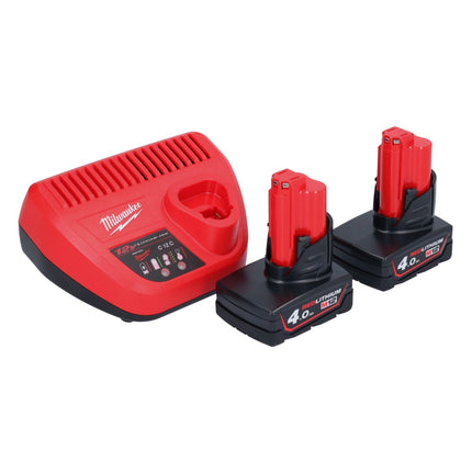 Milwaukee M12 FHIR38LR-402 carraca a batería de alta velocidad larga 12 V 47 Nm 3/8" + 2x batería 4,0 Ah + cargador