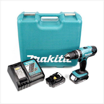 Makita DHP 453 RATK Akku Schlagbohrschrauber 18 V 42 Nm + 2x Akku 2,0 Ah + Ladegerät + 101 tlg. Werkzeugset + Koffer - Toolbrothers