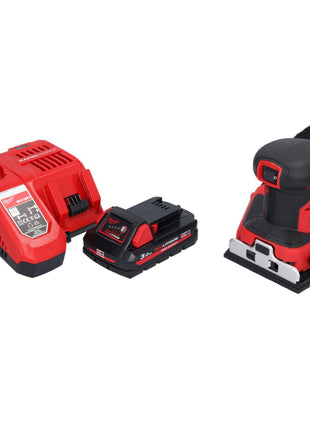 Milwaukee M18 BQSS-301 Akku Schwingschleifer 18 V 113 x 104 mm Brushless + 1x Akku 3,0 Ah + Ladegerät - Toolbrothers