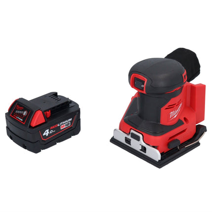 Milwaukee M18 BQSS-401 cordless orbital sander 18 V 113 x 104 mm brushless + 1x rechargeable battery 4.0 Ah - without charger