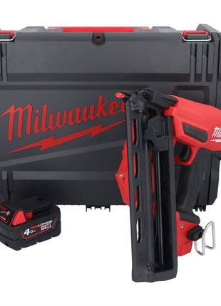 Cloueur sur batterie Milwaukee M18 FN16GA-401X 18 V 32 - 64 mm sans balais + 1x batterie 4,0 Ah + boîtier HD - sans chargeur