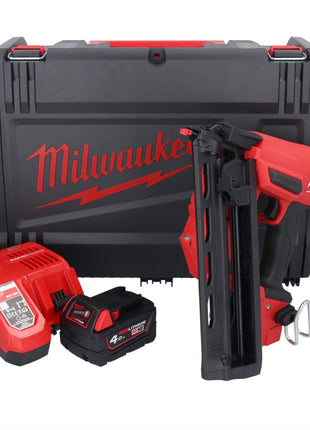 Milwaukee M18 FN16GA-401X Gwoździarka akumulatorowa 18 V 32 - 64 mm bezszczotkowa + 1x akumulator 4,0 Ah + ładowarka + pudełko HD