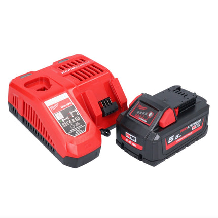 Martillo combinado a batería Milwaukee M18 ONEFHPX-551X 18 V 5,0 J sin escobillas + 1x batería 5,5 Ah + cargador + caja HD