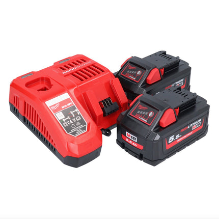 Martillo combinado a batería Milwaukee M18 ONEFHPX-552X 18 V 5,0 J sin escobillas (4933478496) + 2x batería 5,5 Ah + cargador + caja HD