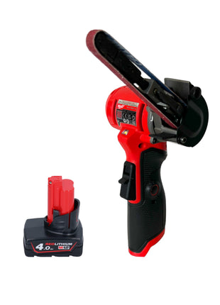 Lima de banda de batería Milwaukee M12 FBFL10-401 12 V 10 x 330 mm + 1x batería 4,0 Ah - sin cargador