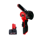 Lima de banda de batería Milwaukee M12 FBFL10-401 12 V 10 x 330 mm + 1x batería 4,0 Ah - sin cargador