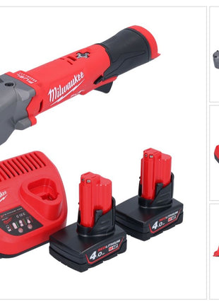 Milwaukee M12 FRAIWF38-402 Visseuse d'angle sans fil 12 V 3/4'' 270 Nm Brushless + 2x batterie 4,0 Ah + chargeur