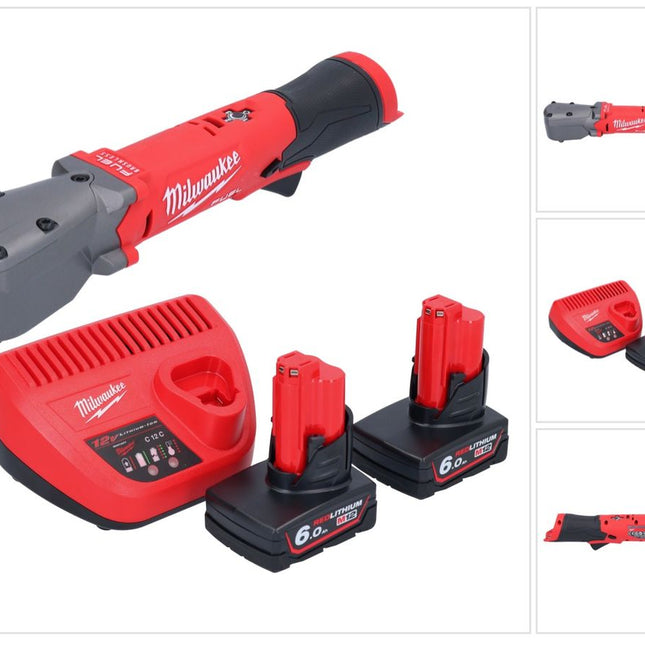 Milwaukee M12 FRAIWF38-602 llave de impacto angular a batería 12 V 3/4" 270 Nm sin escobillas + 2x batería 6,0 Ah + cargador