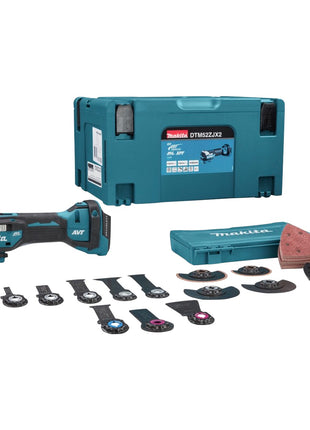 Makita DTM52ZJX2 Outil multifonctions sans fil Starlock Max Brushless 18V + Coffret Makpac + Set d'accessories, 43 pcs. - sans batterie, sans chargeur