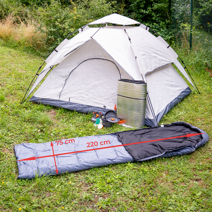 Toolbrothers Outdoor Camping-Set Tenda per 2-4 persone Tenda idraulica con materasso isolante & attrezzatura da campeggio 14 pz.