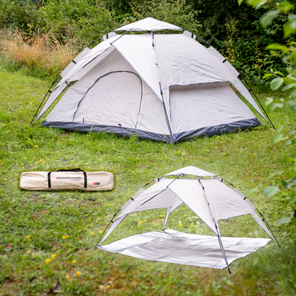 Toolbrothers Outdoor Camping-Set Tenda per 2-4 persone Tenda idraulica con materasso isolante & attrezzatura da campeggio 14 pz.