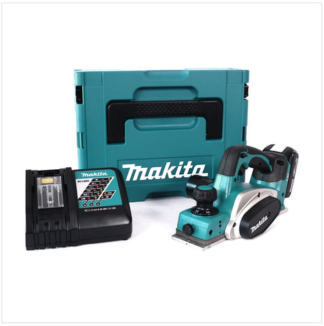 Makita DKP 180 RA1J Akku Hobel 18 V 82 mm + 1x Akku 2,0 Ah + Ladegerät + Makpac - Toolbrothers