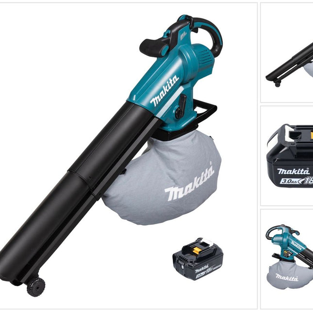 Makita DUB 187 F Soplador y aspirador de hojas sin cable 18 V sin escobillas + 1x batería 3,0 Ah - sin cargador