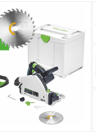 Sierra de inmersión Festool TS 55 F-Plus Master Edition 1200 W 160 mm (577843) + hoja de sierra + Systainer