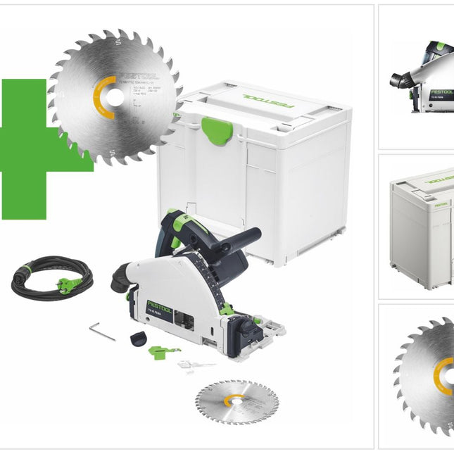 Sierra de inmersión Festool TS 55 F-Plus Master Edition 1200 W 160 mm ( 577843 ) + hoja + Systainer