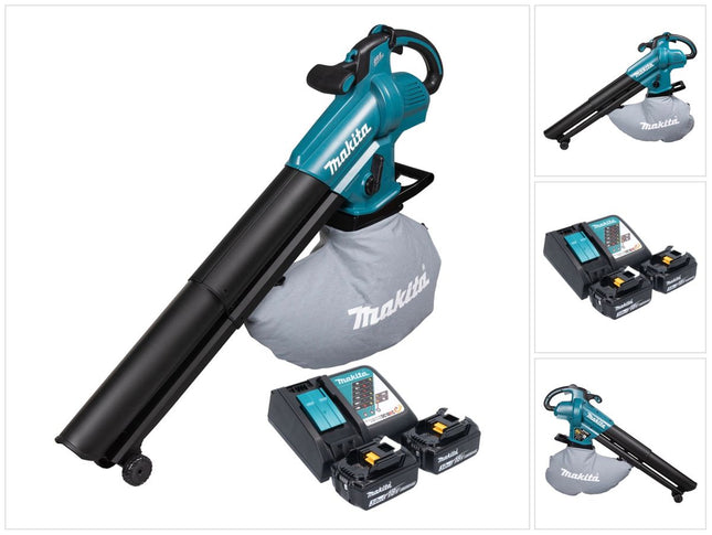 Makita DUB 187 RF2 cordless leaf blower and vacuum cleaner 18 V brushless + 2x rechargeable battery 3.0 Ah + charger