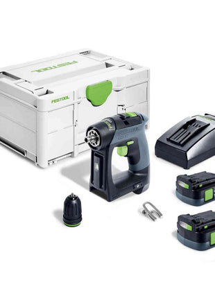 Festool CXS 12 2,5-Plus Perceuse-visseuse sans fil 12 V 30 Nm Brushless ( 576864 ) + 2x batterie 2,5 Ah + chargeur + Systainer