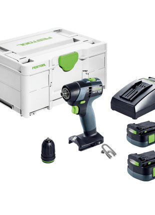 Festool TXS 12 2.5-Plus akumulatorowa wiertarko-wkrętarka 12 V 30 Nm bezszczotkowa ( 576873 ) + 2x akumulator 2,5 Ah + ładowarka + systainer