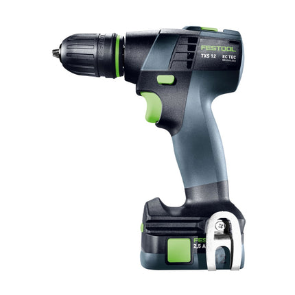 Trapano avvitatore a batteria Festool TXS 12 2.5-Plus 12 V 30 Nm senza spazzole ( 576873 ) + 2x batteria ricaricabile 2,5 Ah + caricatore + systainer
