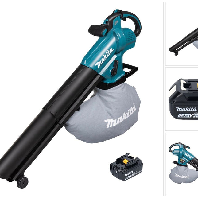 Makita DUB 187 M Soplador y aspirador de hojas sin cable 18 V sin escobillas + 1x batería 4,0 Ah - sin cargador