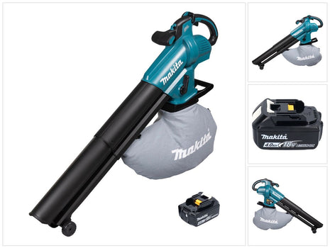 Makita DUB 187 M Soffiatore e aspiratore a batteria 18 V Brushless + 1x batteria 4,0 Ah - senza caricabatterie