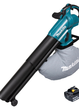 Soplador y aspirador de hojas a batería Makita DUB 187 M 18 V sin escobillas + 1x batería 4,0 Ah - sin cargador